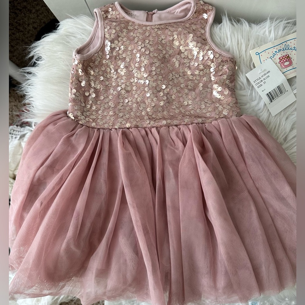 - Girls glitter pink dress 2t